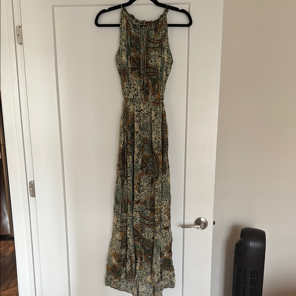 Elegant Paisley Maxi Dress